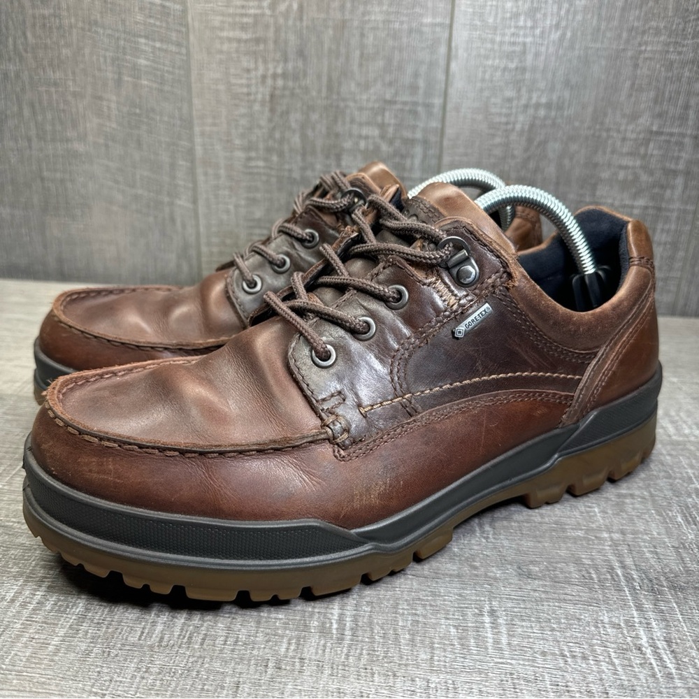 Ecco  Track Gore-Tex Hiking Shoes Mens US 8/8.5 42 EUR Low Boot Brown Leather